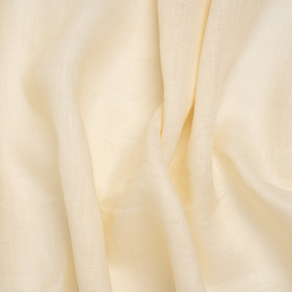Lightweight Linen Woven - Pale Wheat - Famous Australian Designer Deadstock Lightweight Linen Woven - Pale Wheat - Famous Australian Designer Deadstock