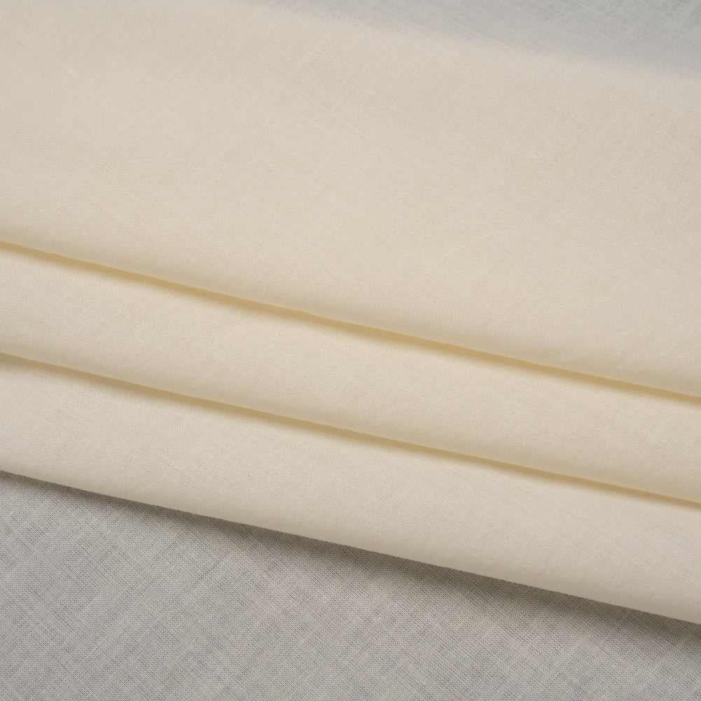 Cotton Voile Lining - Ivory - Famous Australian Designer Deadstock - Folded Cotton Voile Lining - Ivory - Famous Australian Designer Deadstock - Folded