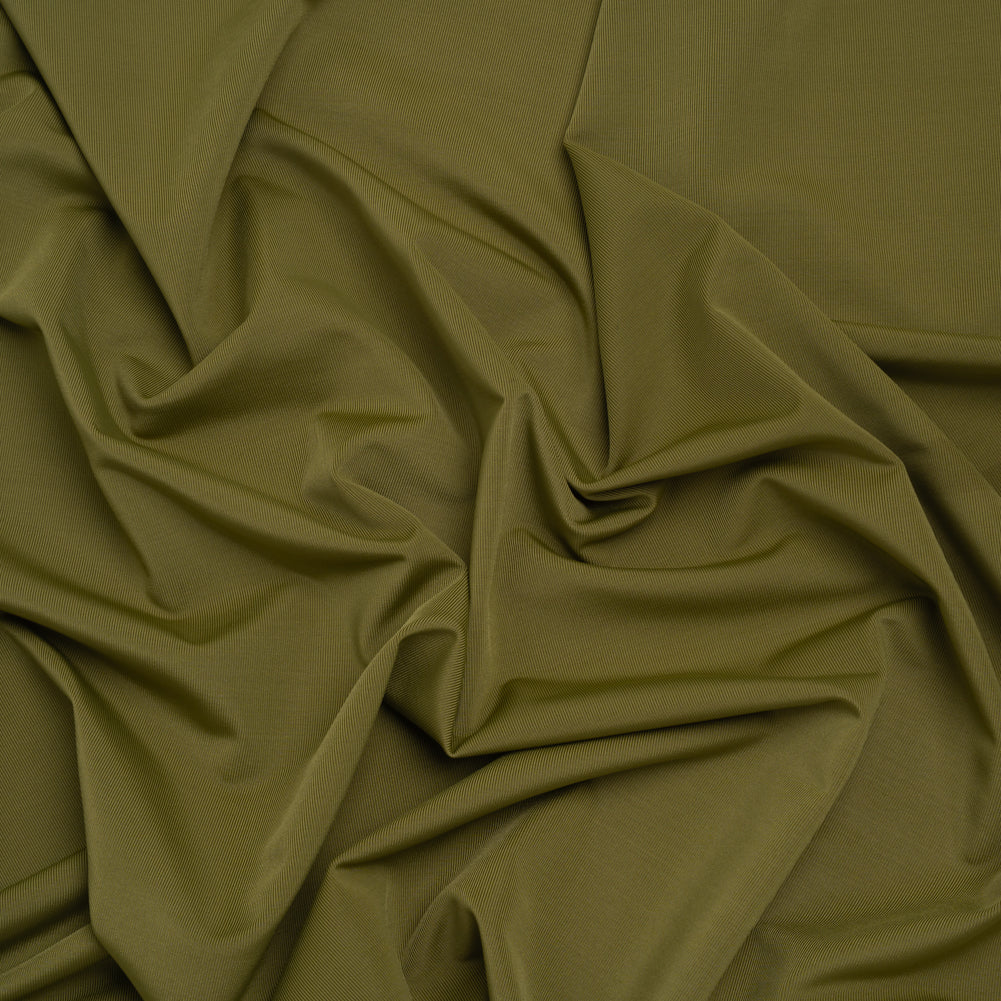 Stretch Polyester Jersey - Basil Green - Famous Australian Designer Deadstock Stretch Polyester Jersey - Basil Green - Famous Australian Designer Deadstock