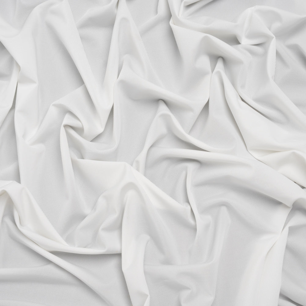 Stretch Polyester Jersey - Natural White - Famous Australian Designer Deadstock Stretch Polyester Jersey - Natural White - Famous Australian Designer Deadstock