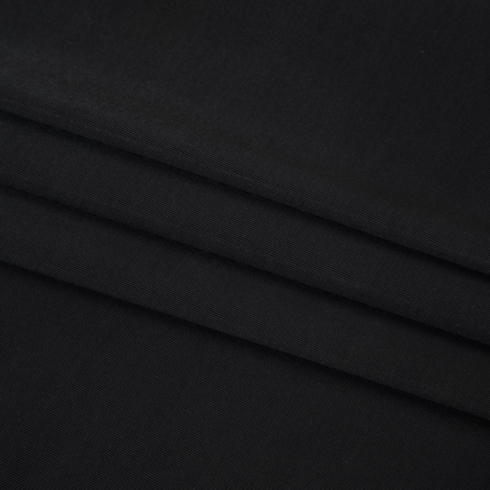 Stretch Polyester Jersey - Black - Famous Australian Designer Deadstock - Folded Stretch Polyester Jersey - Black - Famous Australian Designer Deadstock - Folded