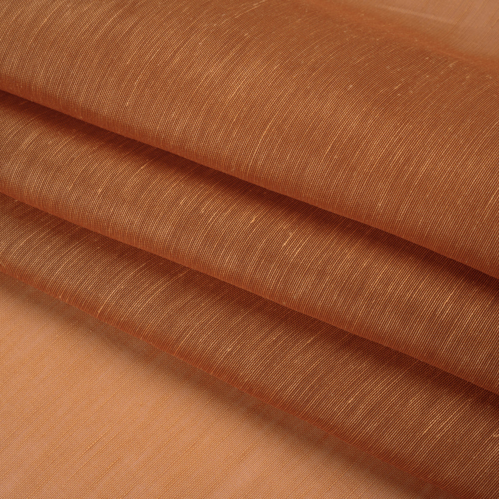 Linen and Silk Organza - Sienna - Famous Australian Designer Deadstock - Folded Linen and Silk Organza - Sienna - Famous Australian Designer Deadstock - Folded