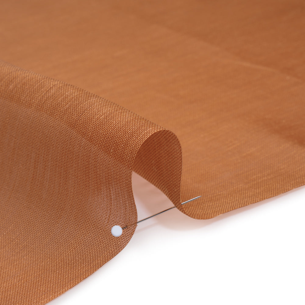 Linen and Silk Organza - Sienna - Famous Australian Designer Deadstock - Detail Linen and Silk Organza - Sienna - Famous Australian Designer Deadstock - Detail