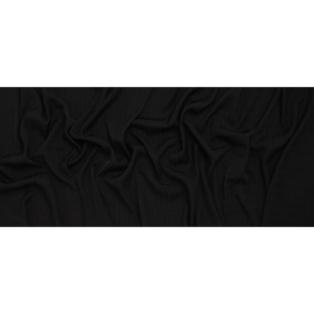 Fluid Rayon Twill - Black Herringbone Stripes - Famous Australian Designer Deadstock - Full Fluid Rayon Twill - Black Herringbone Stripes - Famous Australian Designer Deadstock - Full