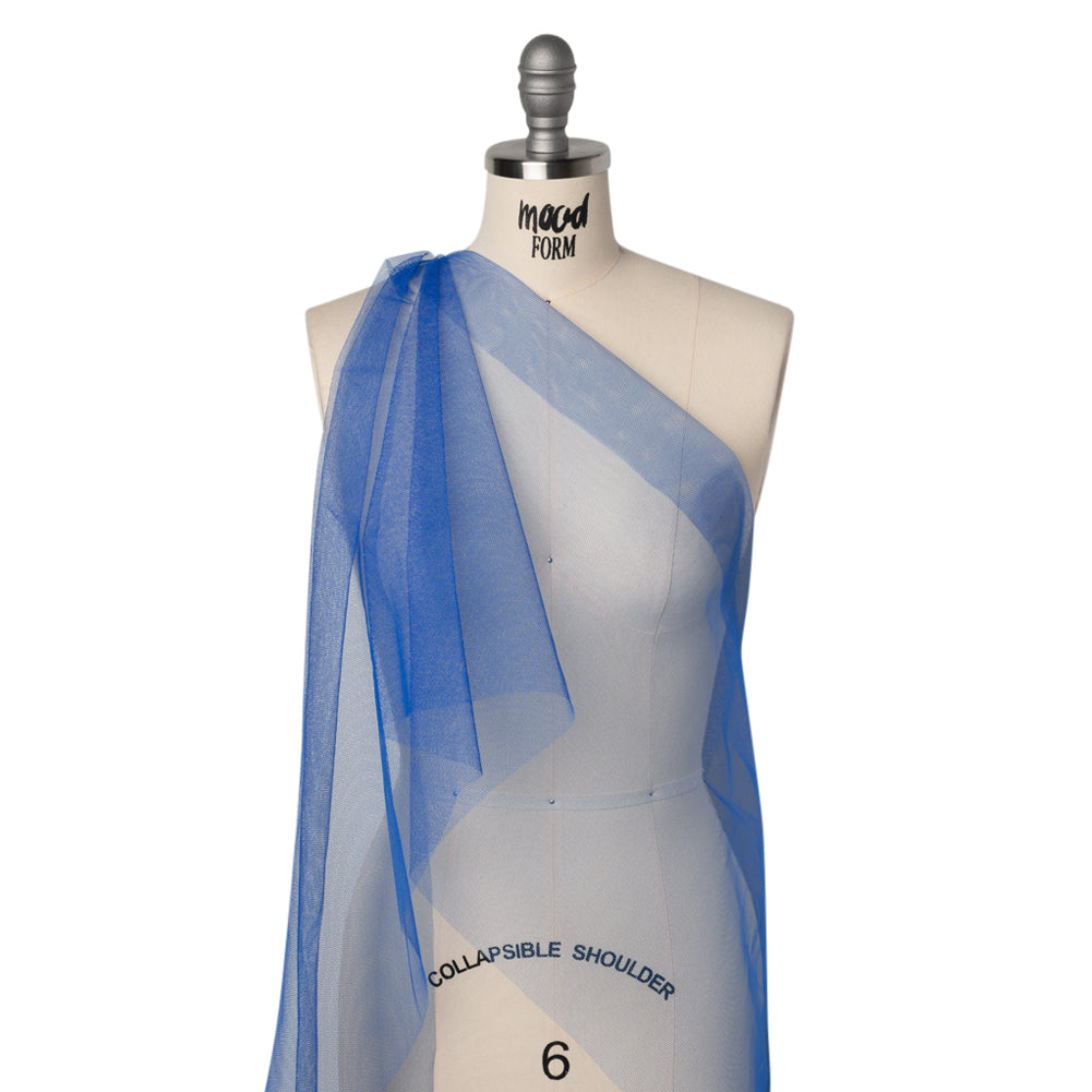 Stiff Polyester Tulle - Blue - Famous Australian Designer Deadstock - Drape Stiff Polyester Tulle - Blue - Famous Australian Designer Deadstock - Drape