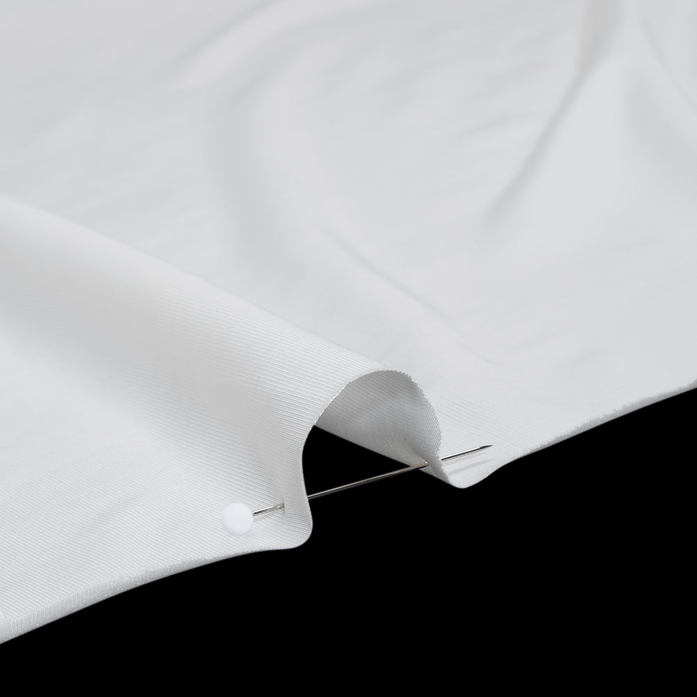 Stretch Polyester Jersey - Snow White - Famous Australian Designer Deadstock - Detail Stretch Polyester Jersey - Snow White - Famous Australian Designer Deadstock - Detail
