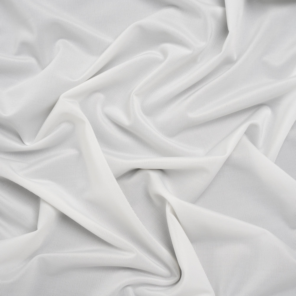 Stretch Polyester Jersey - Snow White - Famous Australian Designer Deadstock Stretch Polyester Jersey - Snow White - Famous Australian Designer Deadstock