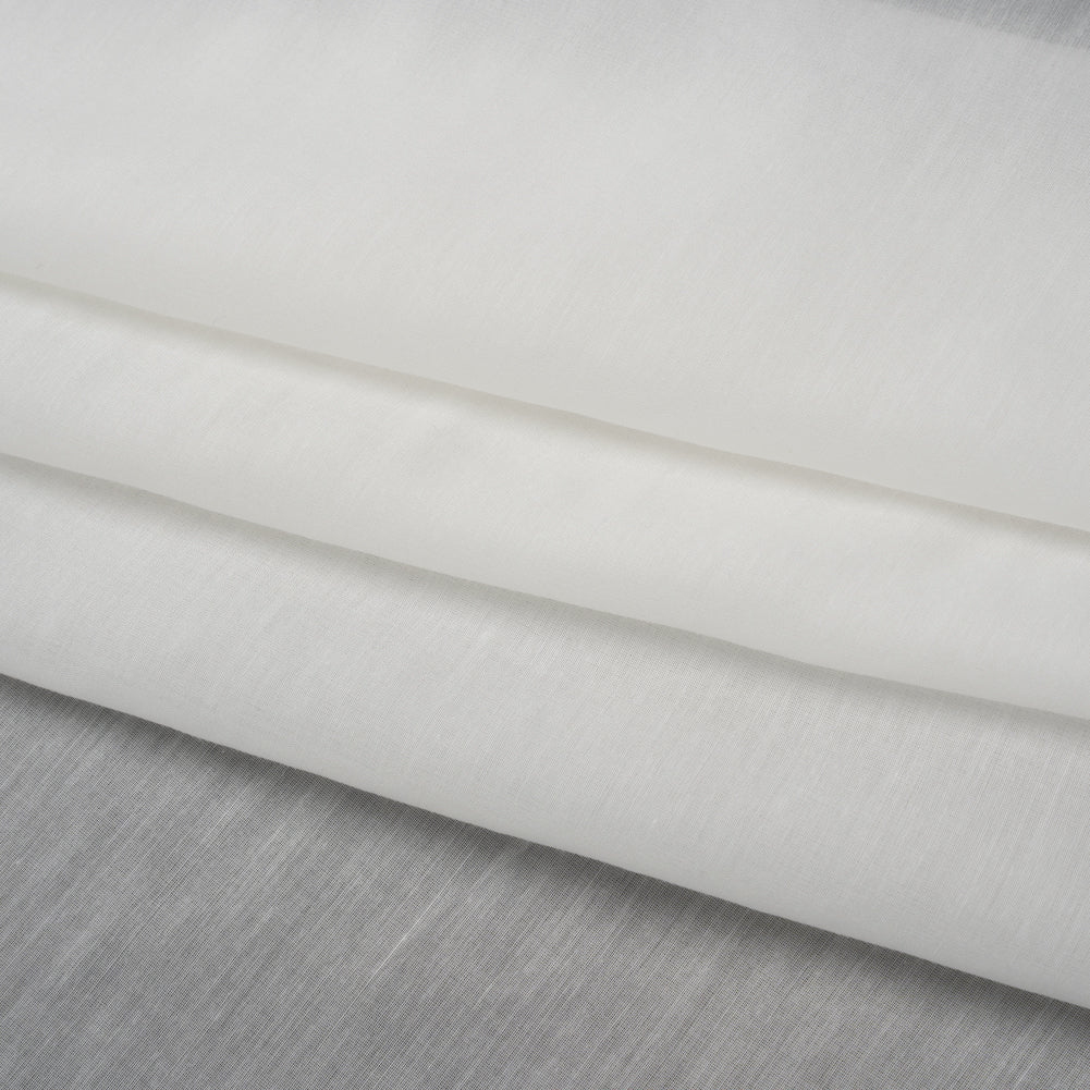 Silk and Cotton Voile - Ivory - Famous Australian Designer Deadstock - Folded Silk and Cotton Voile - Ivory - Famous Australian Designer Deadstock - Folded