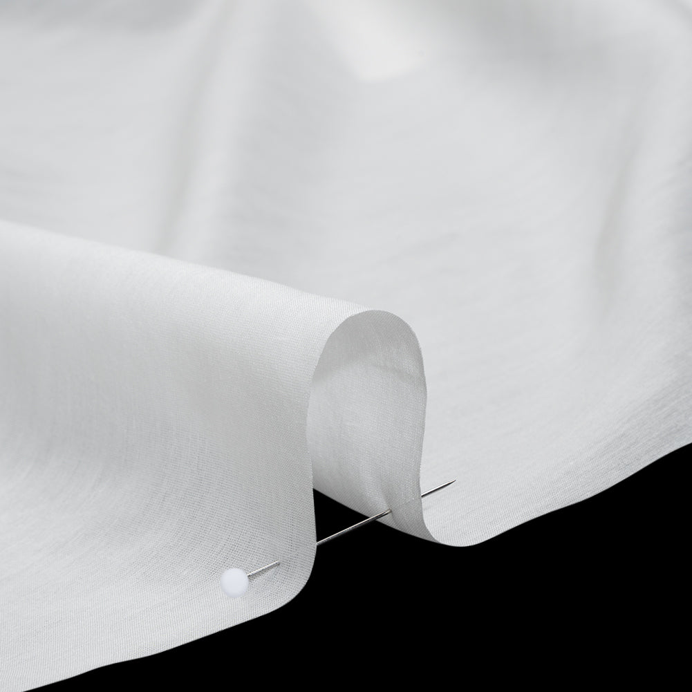 Silk and Cotton Voile - Ivory - Famous Australian Designer Deadstock - Detail Silk and Cotton Voile - Ivory - Famous Australian Designer Deadstock - Detail