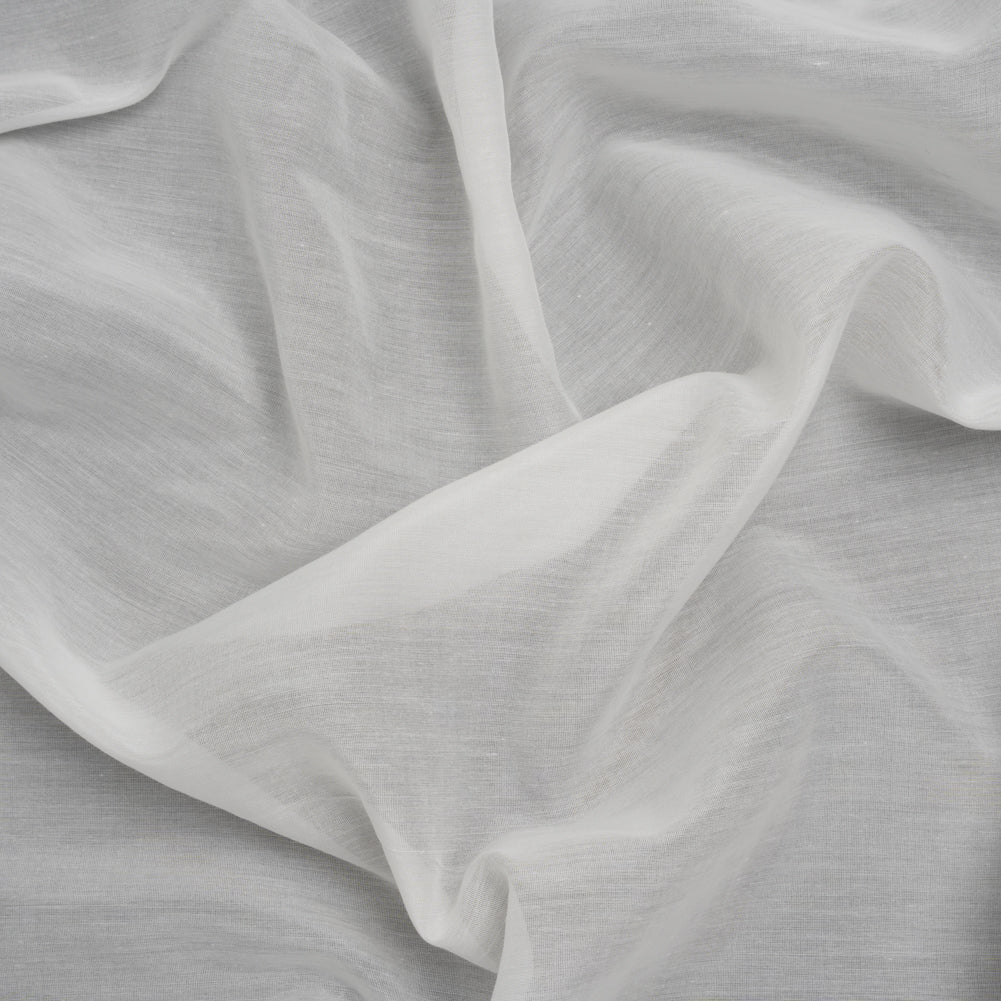 Silk and Cotton Voile - Ivory - Famous Australian Designer Deadstock Silk and Cotton Voile - Ivory - Famous Australian Designer Deadstock