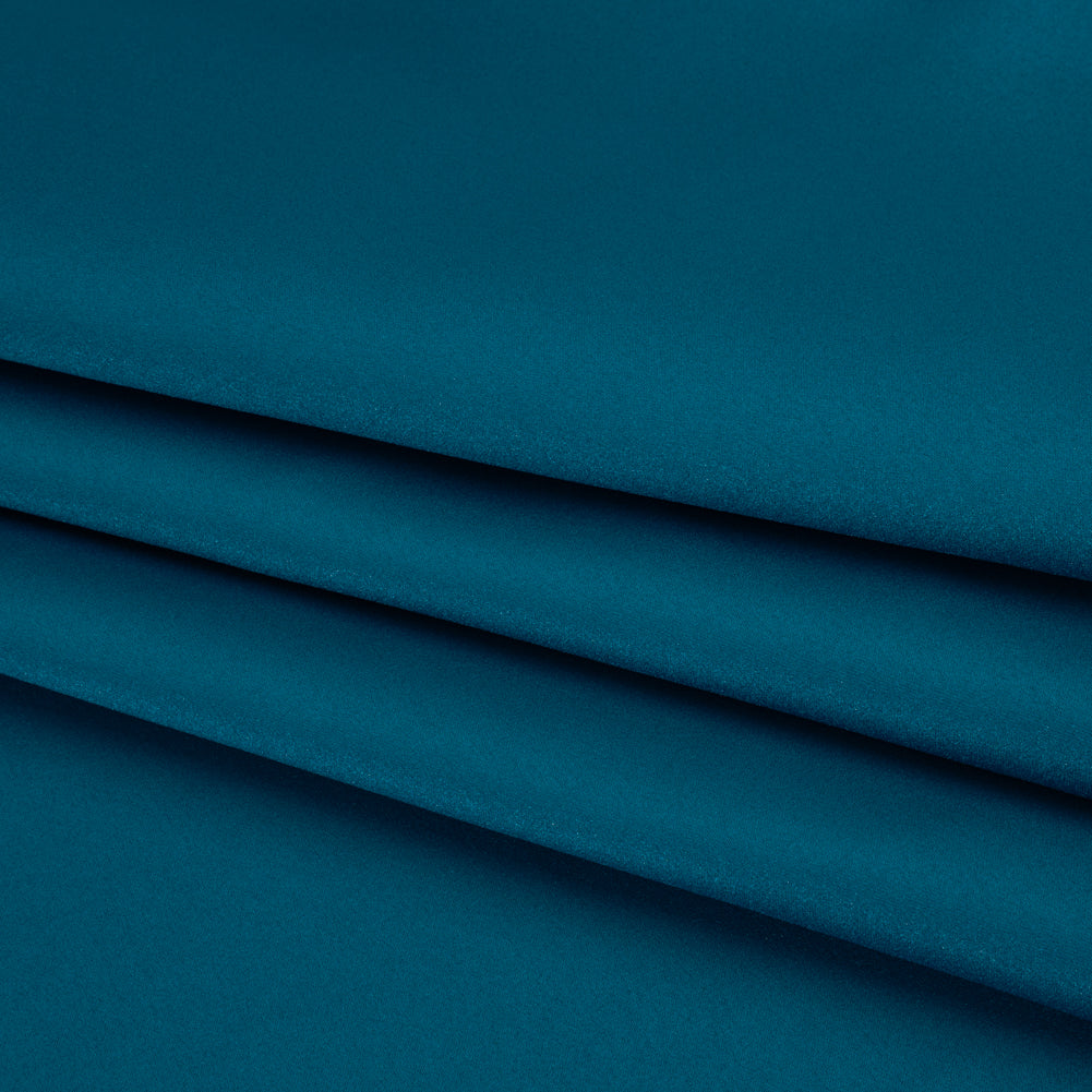 Polyester Satin - Dark Teal - Designer Deadstock - Folded Polyester Satin - Dark Teal - Designer Deadstock - Folded