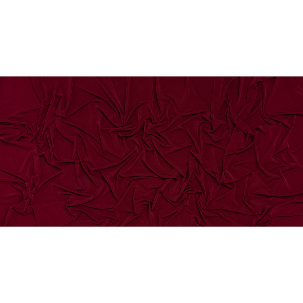 Stretch Polyester Tricot - Wine Red - Designer Deadstock - Full Stretch Polyester Tricot - Wine Red - Designer Deadstock - Full