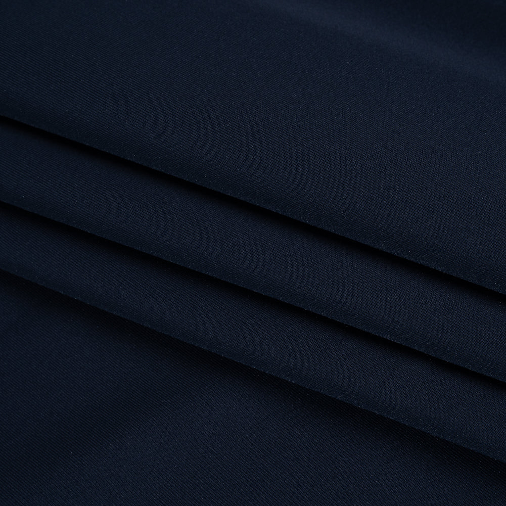 Stretch Polyester Scuba Knit - Midnight Blue - Designer Deadstock - Folded Stretch Polyester Scuba Knit - Midnight Blue - Designer Deadstock - Folded