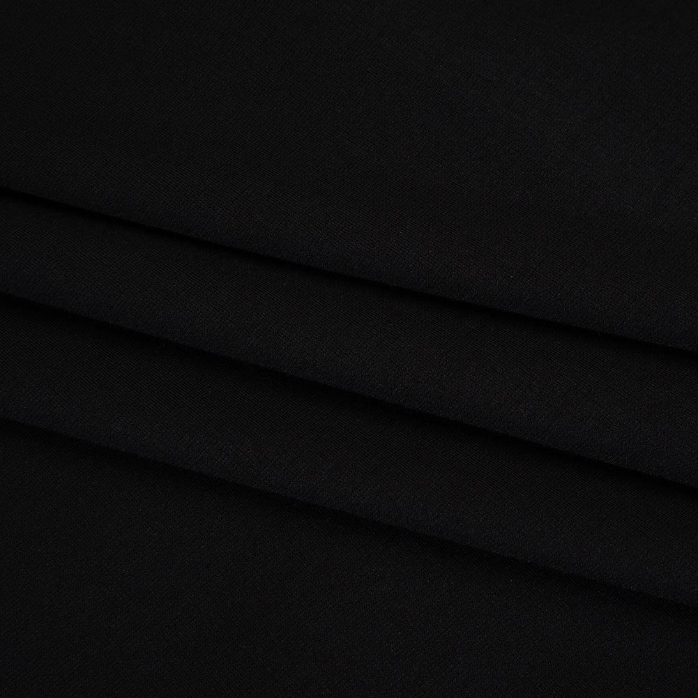 Lightweight Rayon Ponte Knit - Black - Designer Deadstock - Folded Lightweight Rayon Ponte Knit - Black - Designer Deadstock - Folded