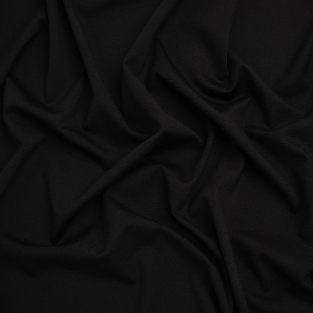 Lightweight Rayon Ponte Knit - Black - Designer Deadstock Lightweight Rayon Ponte Knit - Black - Designer Deadstock