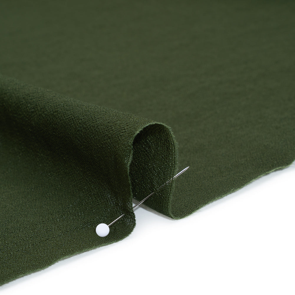 Textured Polyester and Rayon Gauzy Woven - Hunter Green - Designer Deadstock - Detail Textured Polyester and Rayon Gauzy Woven - Hunter Green - Designer Deadstock - Detail