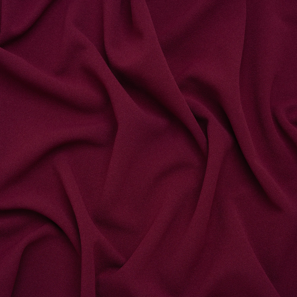 Stretch Polyester Crepe Scuba Knit - Wild Cherry - Designer Deadstock Stretch Polyester Crepe Scuba Knit - Wild Cherry - Designer Deadstock