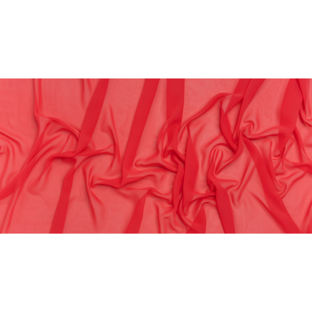 Polyester Chiffon - Teaberry Red - Designer Deadstock - Full Polyester Chiffon - Teaberry Red - Designer Deadstock - Full