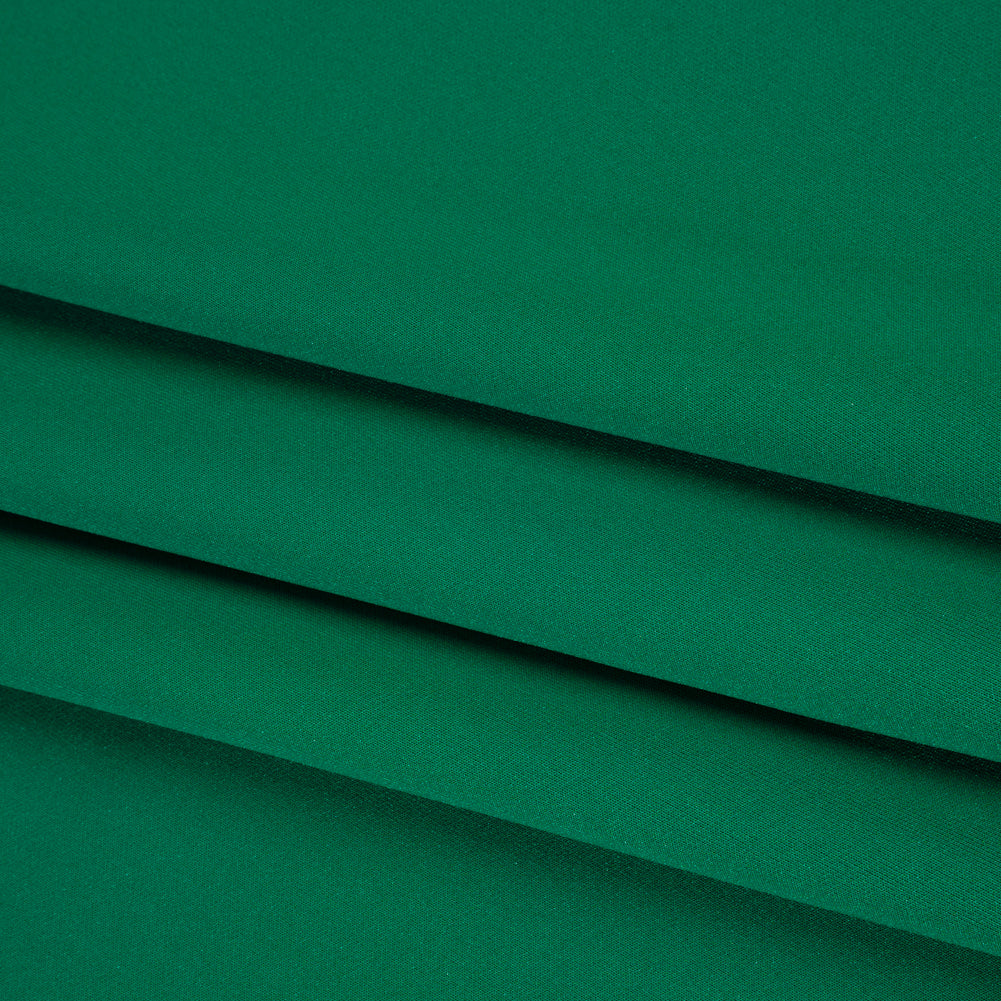 Stretch Polyester Scuba Knit - Grass Green - Designer Deadstock Folded Stretch Polyester Scuba Knit - Grass Green - Designer Deadstock Folded