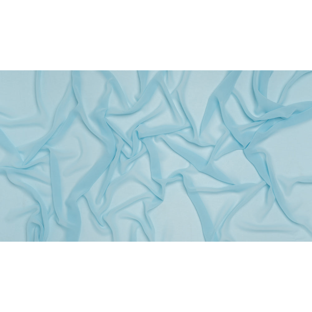 Polyester Chiffon - Sky Blue - Designer Deadstock - Full Polyester Chiffon - Sky Blue - Designer Deadstock - Full