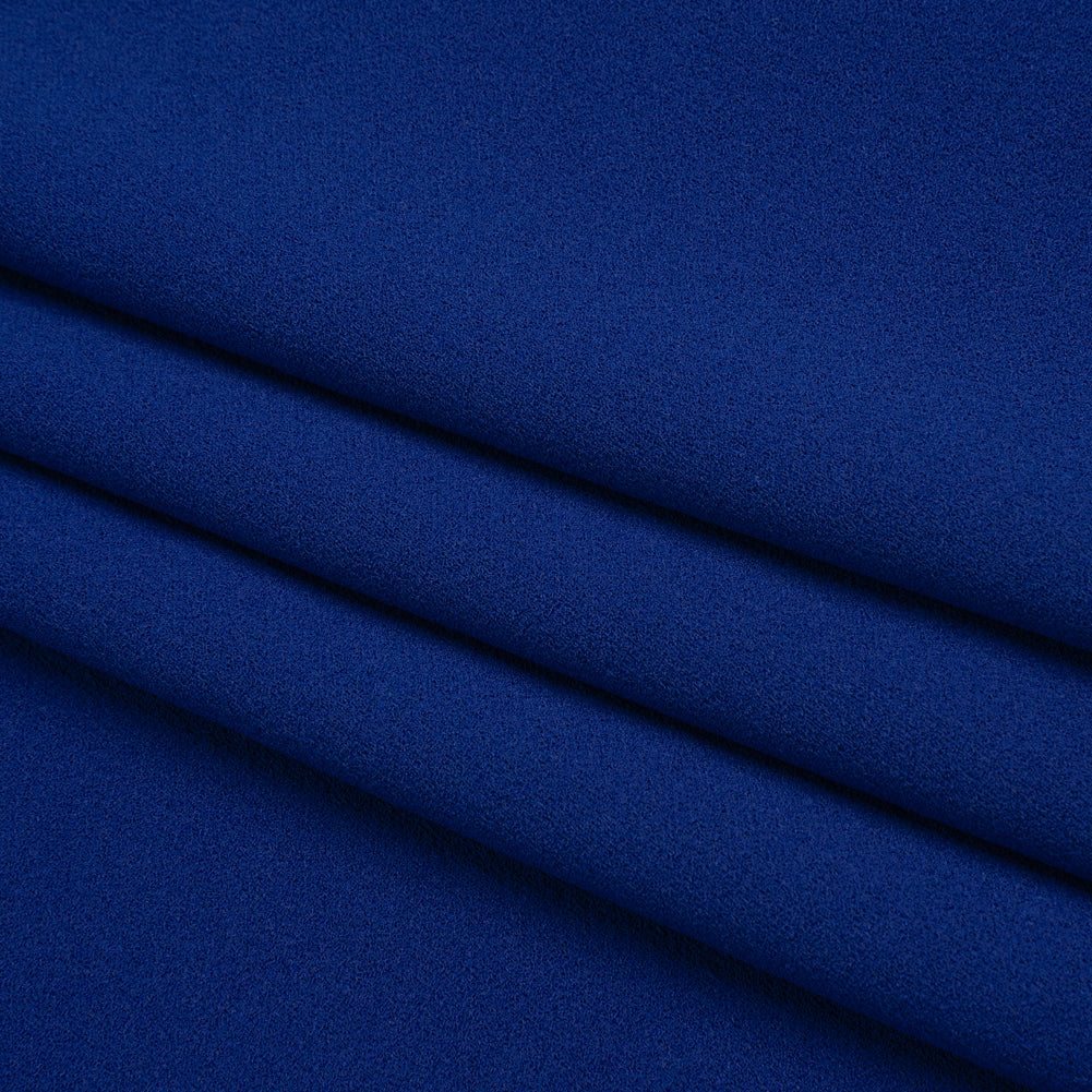 Stretch Polyester Crepe Double Knit - Galaxy Blue - Designer Deadstock - Folded Stretch Polyester Crepe Double Knit - Galaxy Blue - Designer Deadstock - Folded
