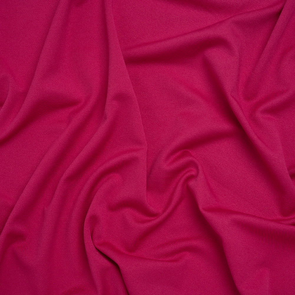 Stretch Polyester Crepe Knit - Magenta - Designer Deadstock Stretch Polyester Crepe Knit - Magenta - Designer Deadstock