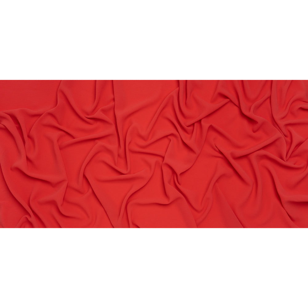 Stretch Puckered Polyester Crepe - Coral Rose - Designer Deadstock - Full Stretch Puckered Polyester Crepe - Coral Rose - Designer Deadstock - Full