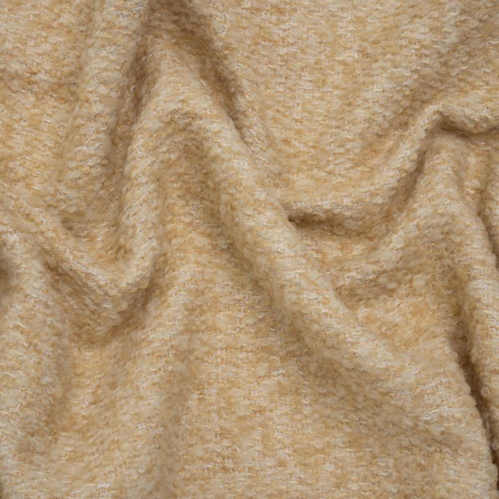 Wool Blend Boucle Tweed - Beige and Tan Wool Blend Boucle Tweed - Beige and Tan