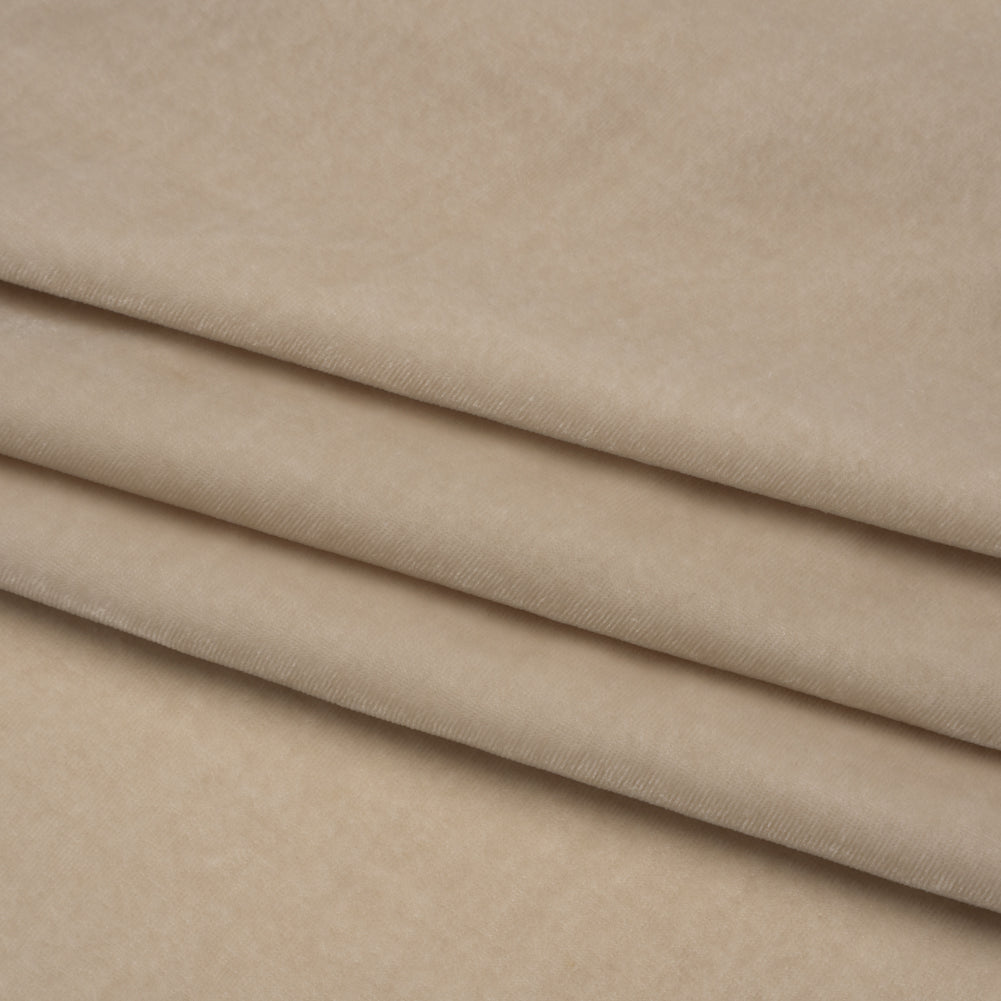Rayon-Silk Velvet - Beige - Cicero Collection Folded Rayon-Silk Velvet - Beige - Cicero Collection Folded