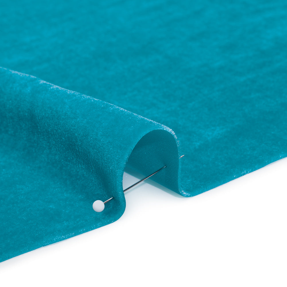 Rayon-Silk Velvet - Turquoise - Cicero Collection Detail Rayon-Silk Velvet - Turquoise - Cicero Collection Detail