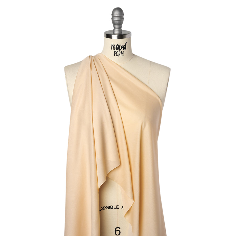 Knit Polyester Lining 70 Denier - Sand Beige - Designer Deadstock - Drape Knit Polyester Lining 70 Denier - Sand Beige - Designer Deadstock - Drape