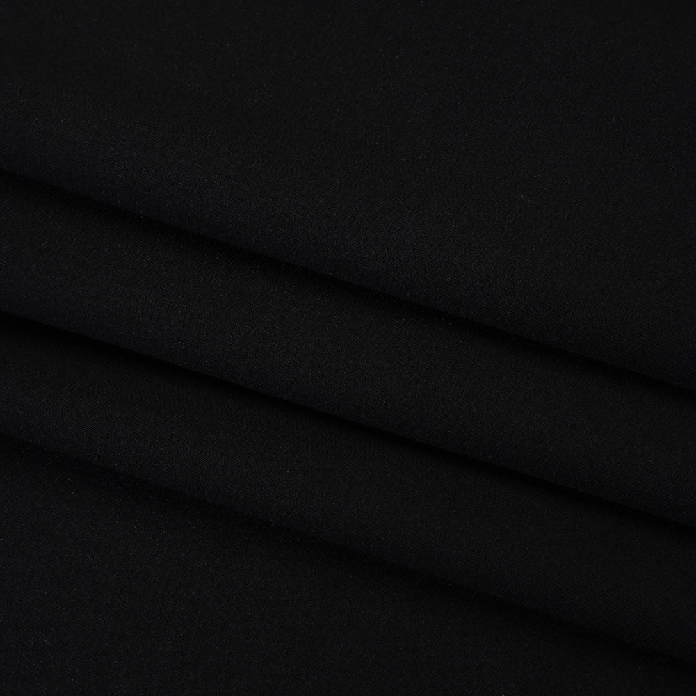 Lightweight Stretch Ponte Knit - Black - Hesperia Collection Folded Lightweight Stretch Ponte Knit - Black - Hesperia Collection Folded