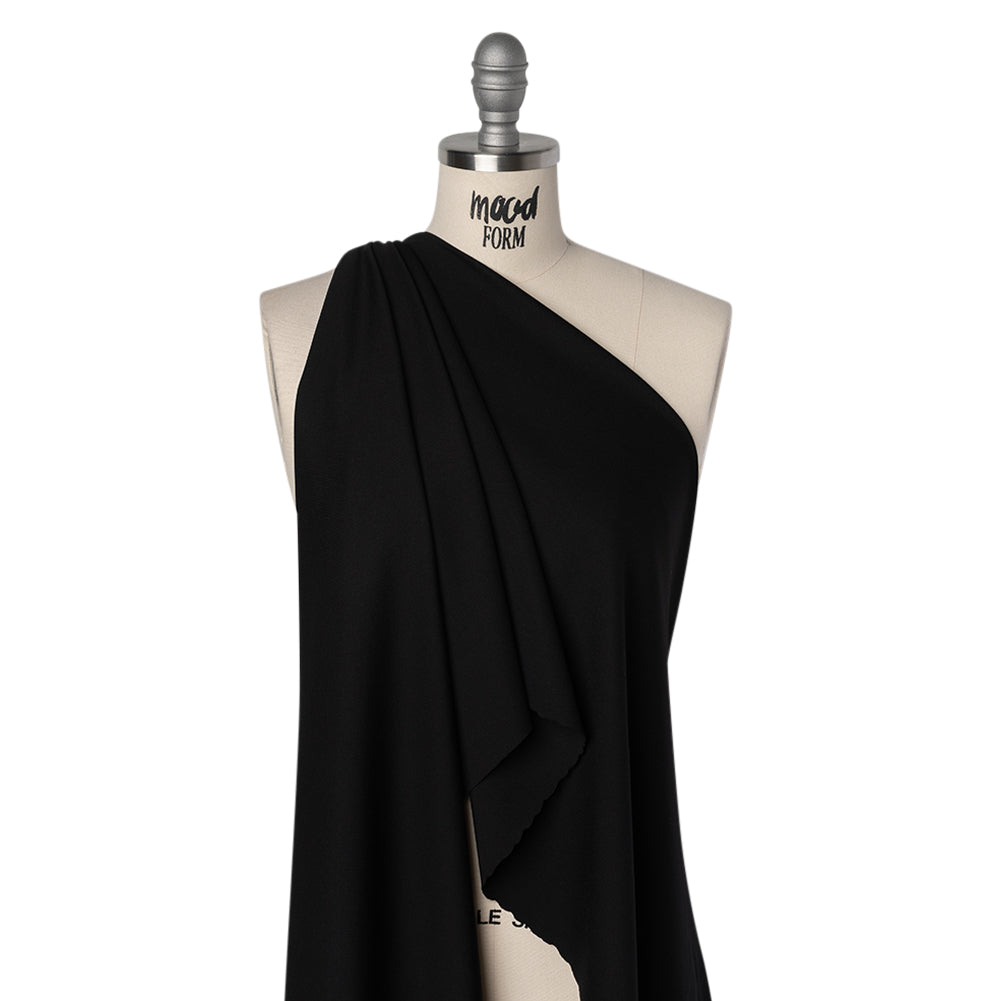 Lightweight Stretch Ponte Knit - Black - Hesperia Collection Drape Lightweight Stretch Ponte Knit - Black - Hesperia Collection Drape