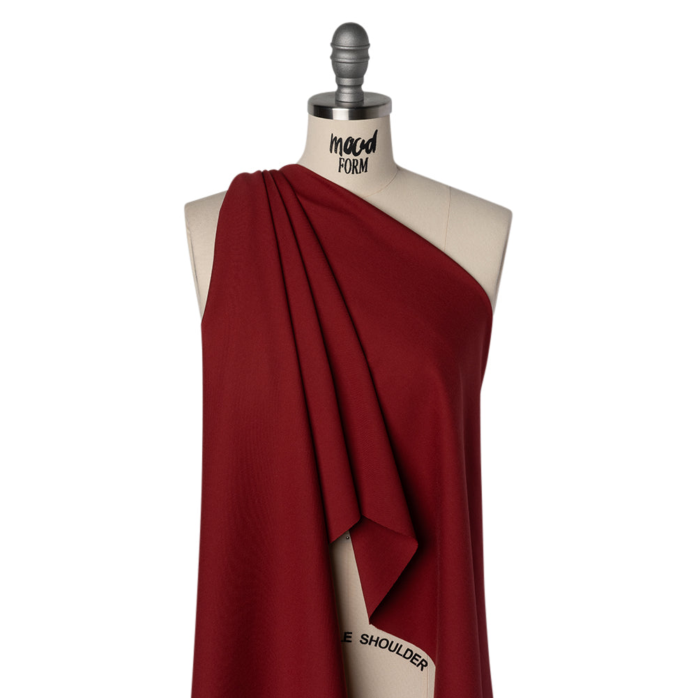 Lightweight Stretch Ponte Knit - Burgundy - Hesperia Collection Drape Lightweight Stretch Ponte Knit - Burgundy - Hesperia Collection Drape