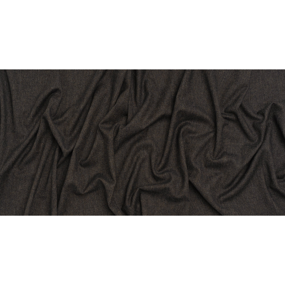 Stretch Wool Blend Flannel Suiting - Navy Blue and Brown Heathered - Full Stretch Wool Blend Flannel Suiting - Navy Blue and Brown Heathered - Full