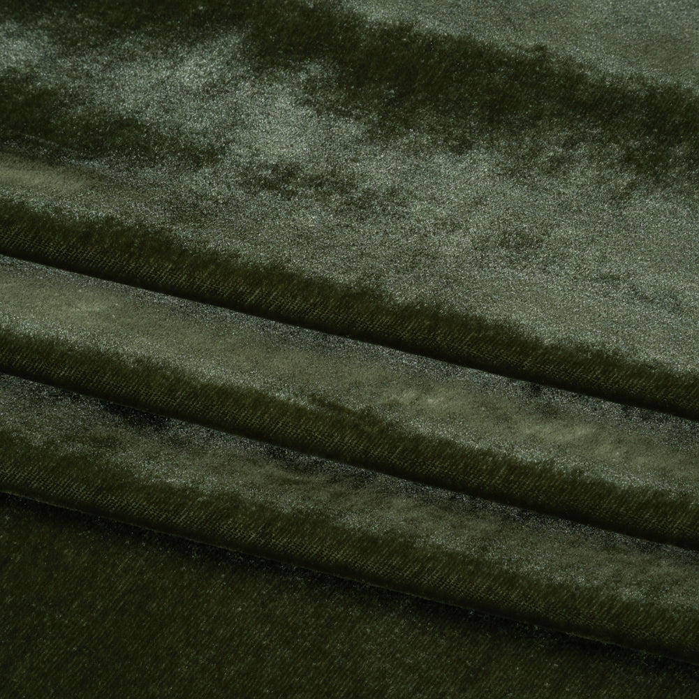 Silk and Rayon Velvet - Thyme - Adelasia Collection Folded Silk and Rayon Velvet - Thyme - Adelasia Collection Folded