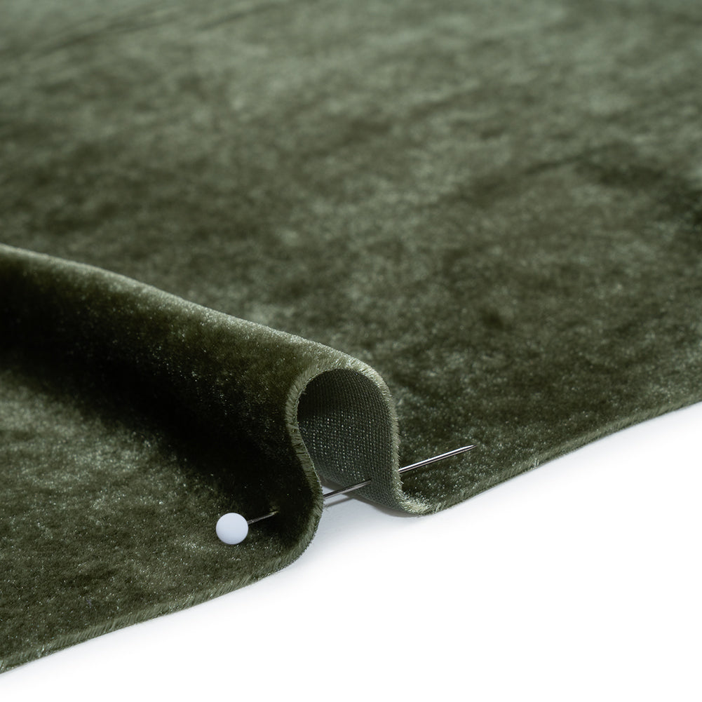 Silk and Rayon Velvet - Thyme - Adelasia Collection Detail Silk and Rayon Velvet - Thyme - Adelasia Collection Detail