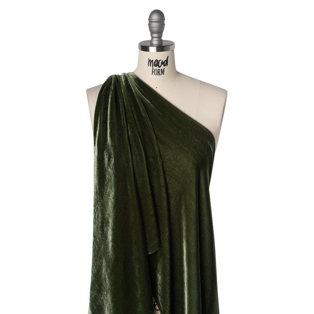 Silk and Rayon Velvet - Thyme - Adelasia Collection Drape Silk and Rayon Velvet - Thyme - Adelasia Collection Drape