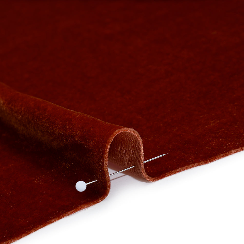 Silk and Rayon Velvet - Ruby Wine - Adelasia Collection Detail Silk and Rayon Velvet - Ruby Wine - Adelasia Collection Detail