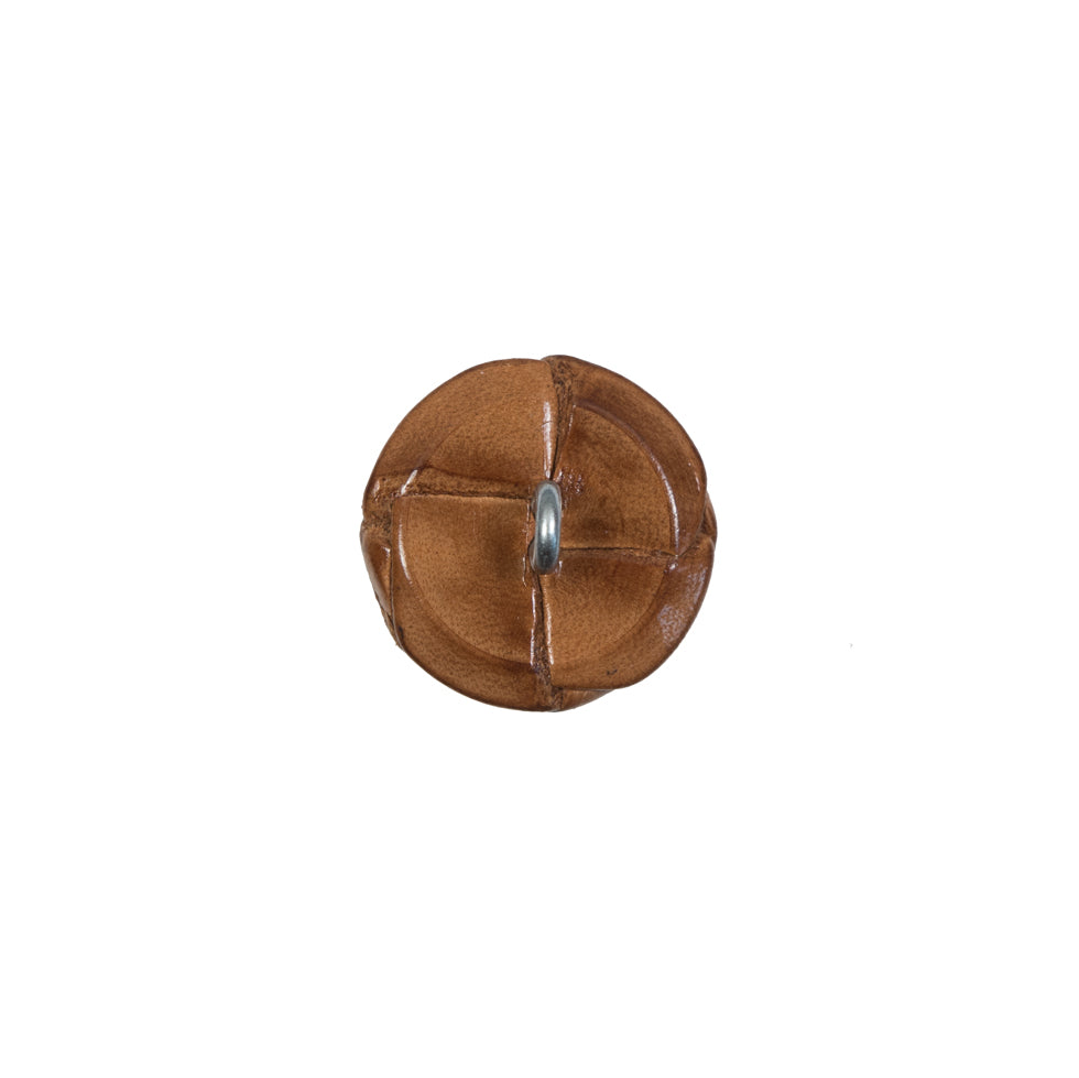 Lacquered Natural Leather Button - 20L/12.5mm Detail Lacquered Natural Leather Button - 20L/12.5mm Detail