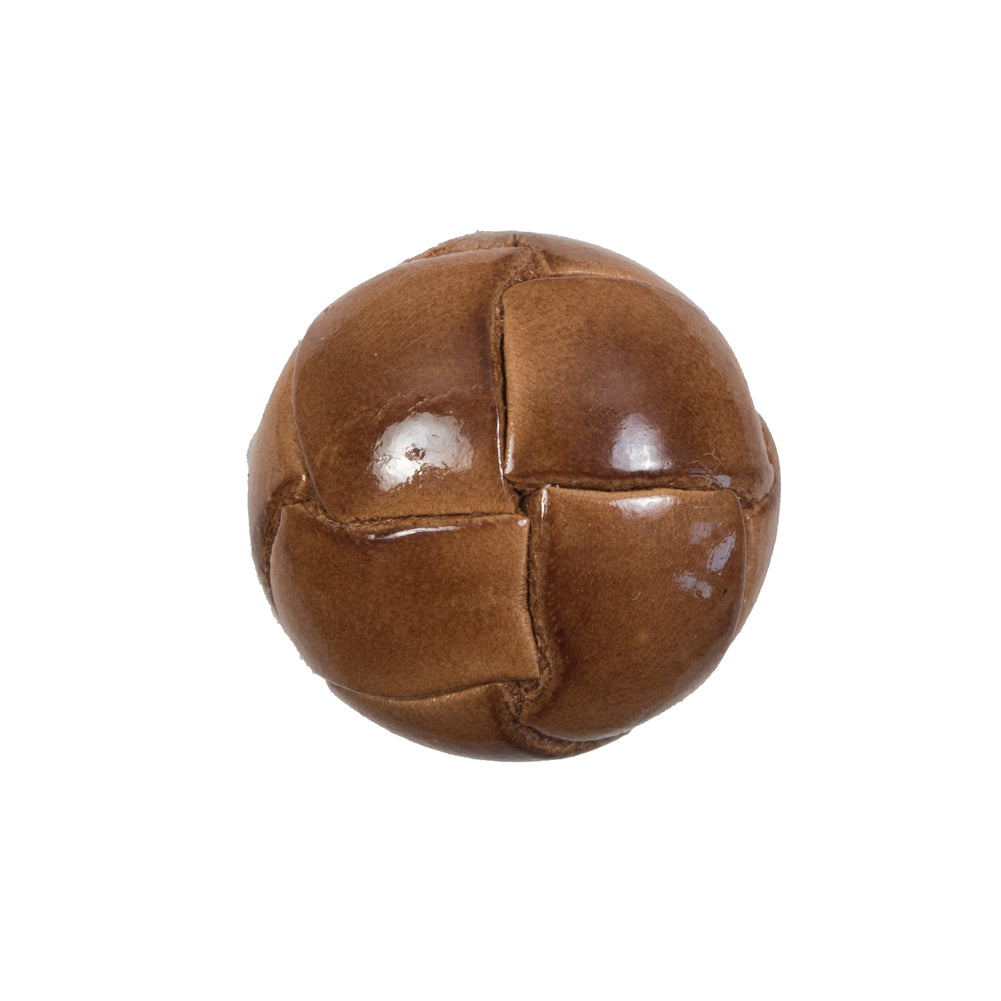 Lacquered Natural Leather Button - 36L/23mm Lacquered Natural Leather Button - 36L/23mm