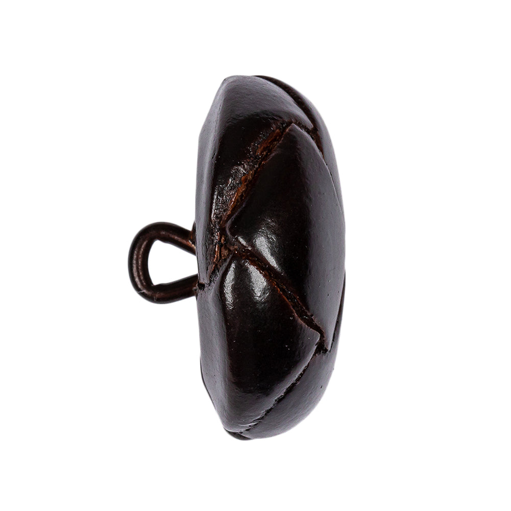 Antique Leather Button - 45L/29mm Folded Antique Leather Button - 45L/29mm Folded