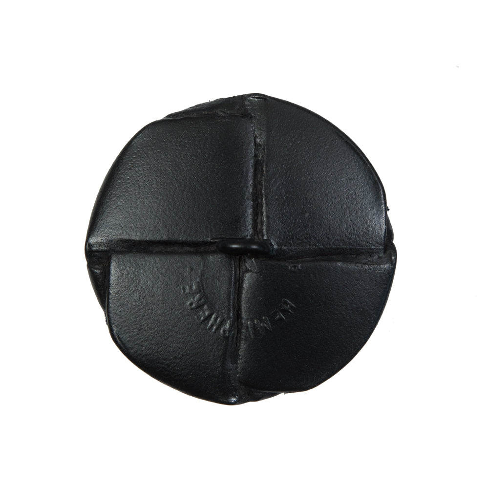 Black Leather Shank Back Button - 40L/25.5mm Detail Black Leather Shank Back Button - 40L/25.5mm Detail