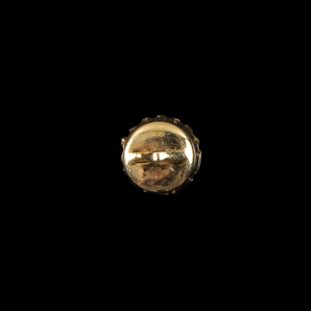 Crystal Rhinestone and Gold Metal Czech Button - 14L/9mm Detail Crystal Rhinestone and Gold Metal Czech Button - 14L/9mm Detail