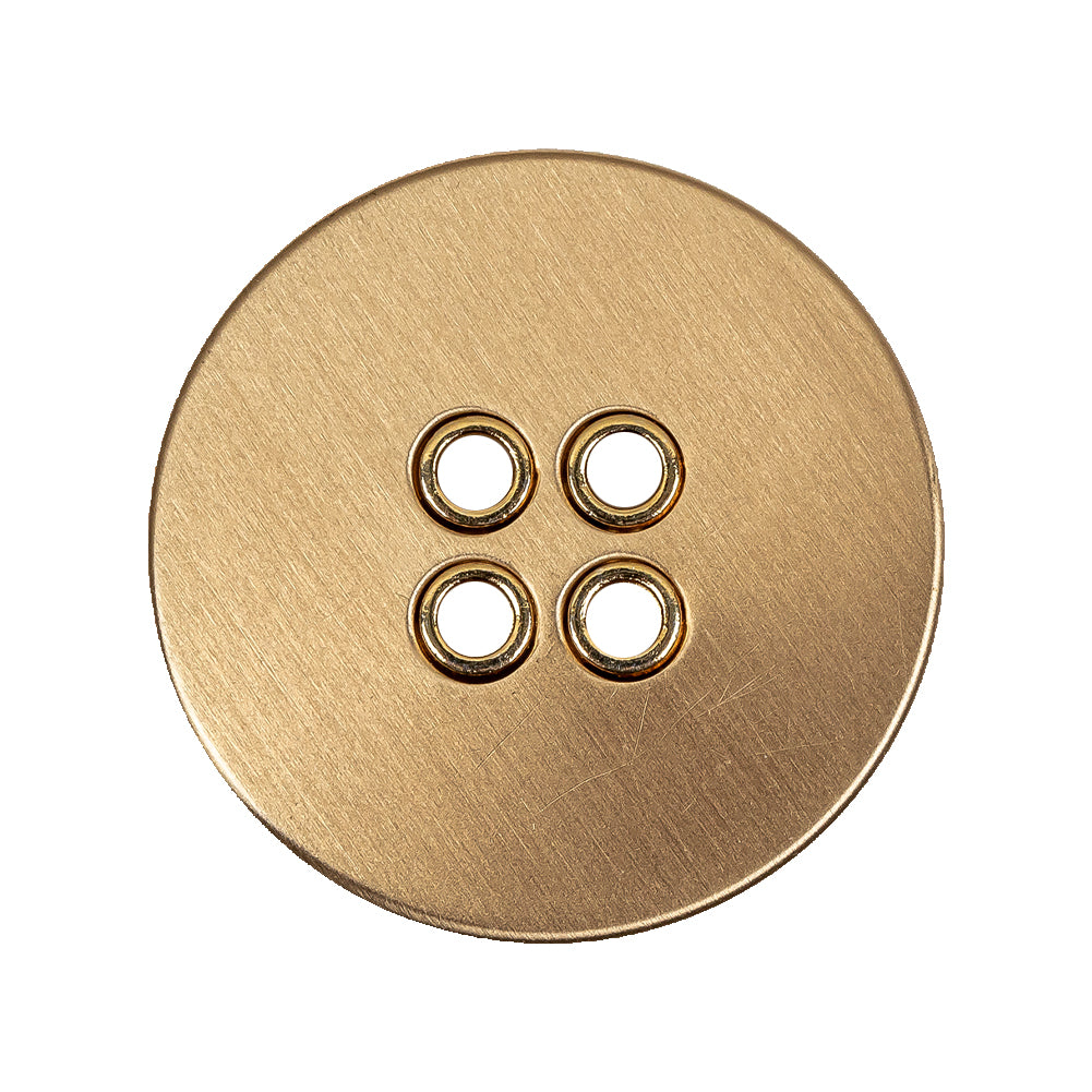 Gold Matte Brass Metal Coat Button - 44L/28mm Gold Matte Brass Metal Coat Button - 44L/28mm
