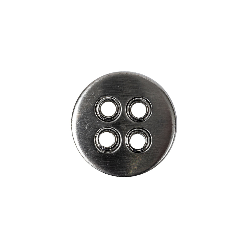 Silver Matte Nickel Metal Coat Button - 28L/18mm Silver Matte Nickel Metal Coat Button - 28L/18mm