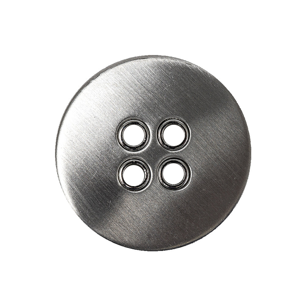 Silver Matte Nickel Metal Coat Button - 40L/25.5mm Silver Matte Nickel Metal Coat Button - 40L/25.5mm