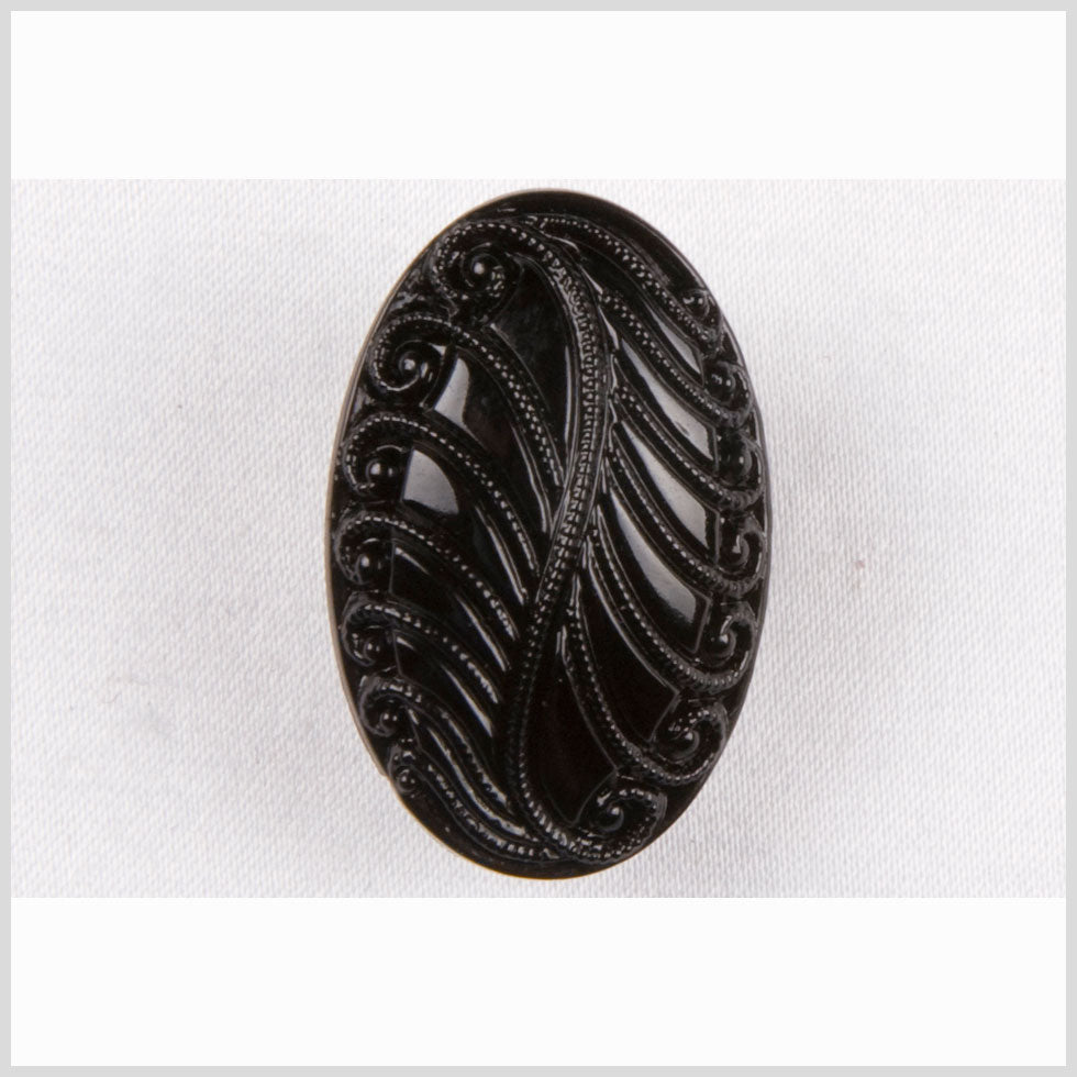 Black Glass Button - 44L/28mm Black Glass Button - 44L/28mm