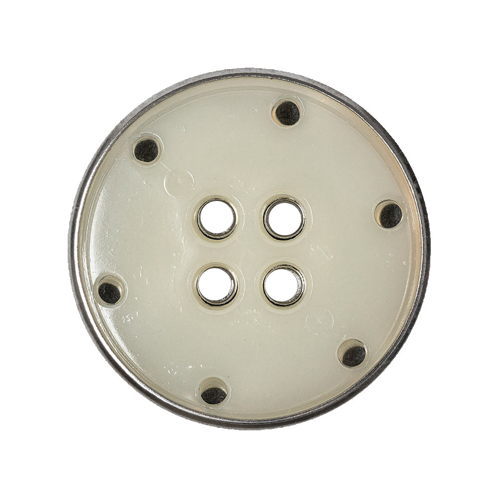 Silver Matte Nickel Metal Coat Button - 44L/28mm Detail Silver Matte Nickel Metal Coat Button - 44L/28mm Detail