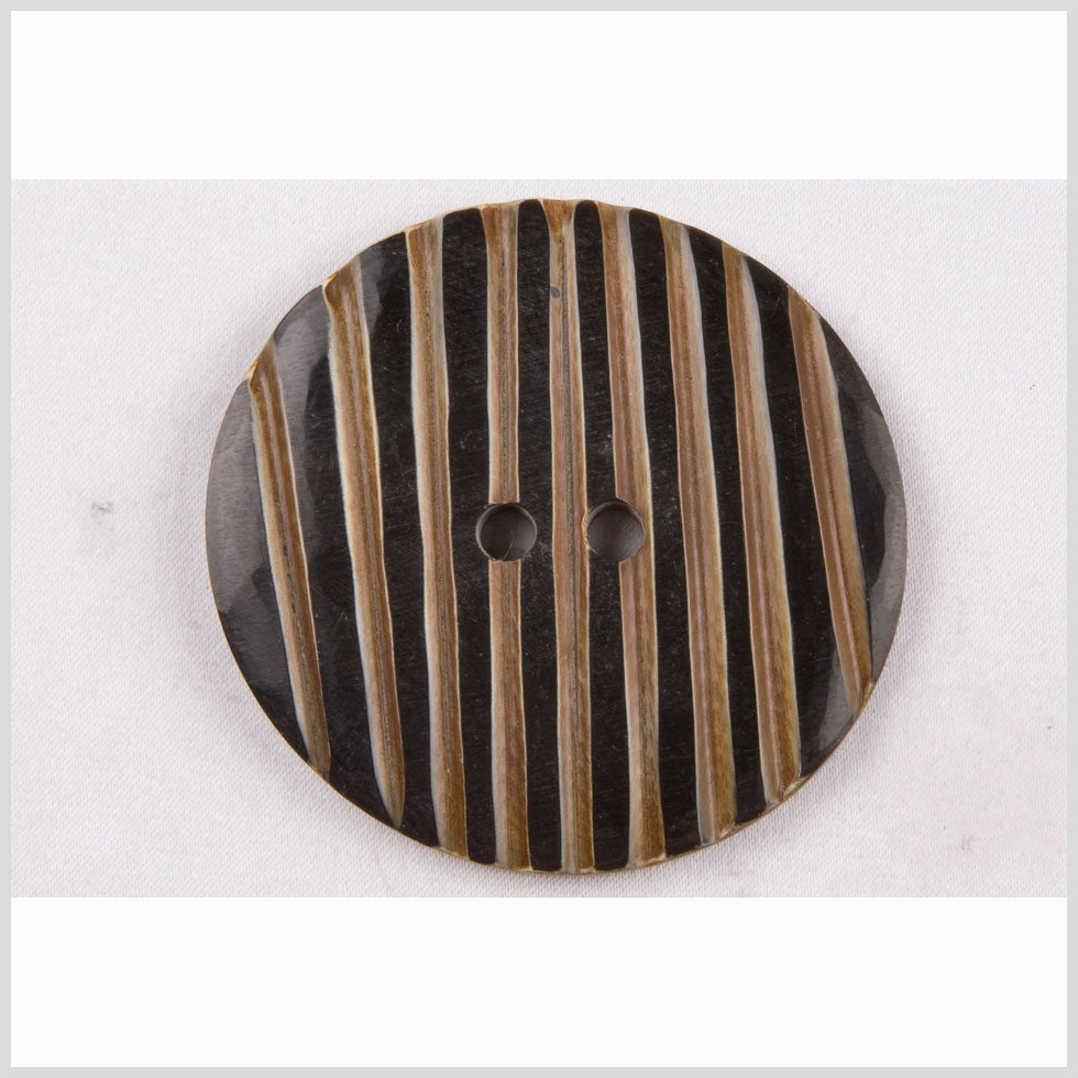 Black Horn Coat Button - 80L/50.8mm Black Horn Coat Button - 80L/50.8mm